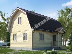 Дом из профилированного бруса с мансардой 6х9