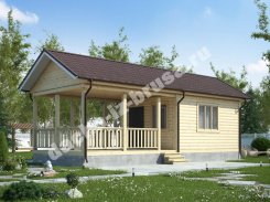 Дом из профилированного бруса с террасой 4х10