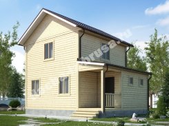 Каркасный дом в 2 этажа 6х8