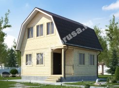 Каркасный дом с мансардой 6х6
