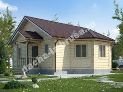 Одноэтажный дом из профилированного бруса 8х9