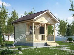 Дом из профилированного бруса с террасой 4х4,5