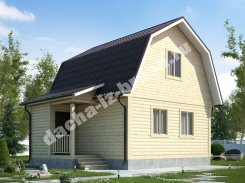 Каркасный дом с мансардой 6х7,5