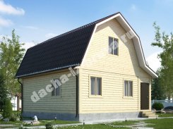 Каркасный дом с мансардой 7,5х8