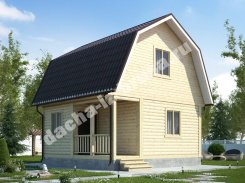 Каркасный дом с мансардой 6х6