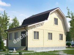 Дом из профилированного бруса с кухней-верандой 6х9