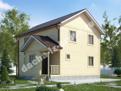 Дом из профилированного бруса в 2 этажа 7х9