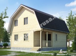 Дом из профилированного бруса на 4 комнаты 7,5х8