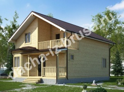 Дом из профилированного бруса с балконом 10х8