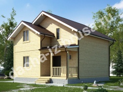 Дом из профилированного бруса 8х8 в 1,5 этажа