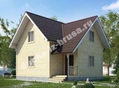 Дом из профилированного бруса в 1,5 этажа 8х8