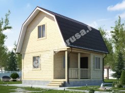 Каркасный дом с мансардой 6х6