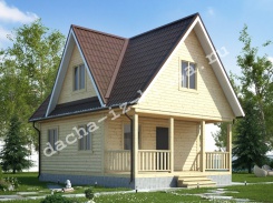 Дом из профилированного бруса с детской и террасой 8х6
