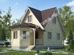 Дом из профилированного бруса с мансардой 6х9